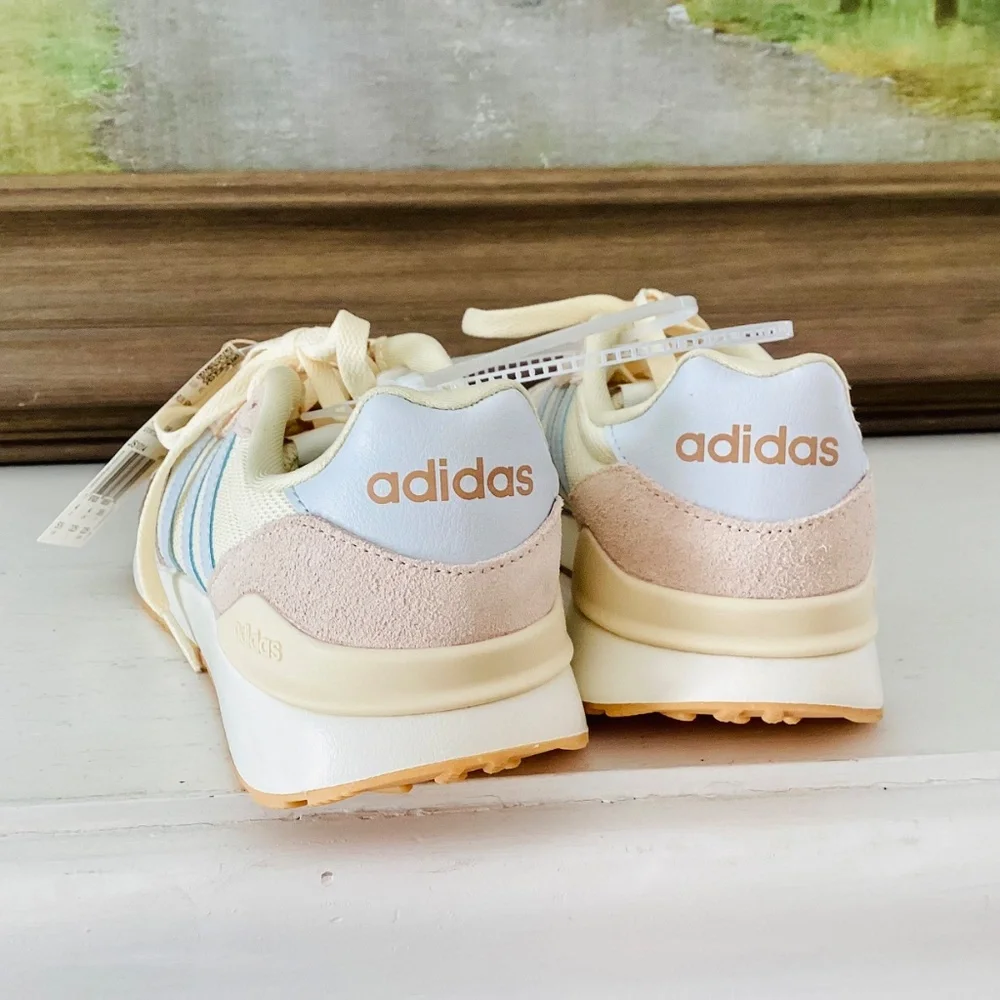 Adidas Run 60s 4.0 sneakers Wonder White Ice Purple Alumina Women’s Size 5.5 NWT - Picture 7 of 12